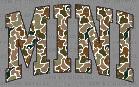 Mini Distressed Camo Ready to Press Transfer DTF Transfer Sublimation Transfer
