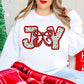 Christmas Joy Red Bow Ready to Press Transfer DTF Transfer Sublimation Transfer