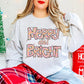 Merry and Bright Christmas Ready to Press Transfer DTF Transfer Sublimation Transfer