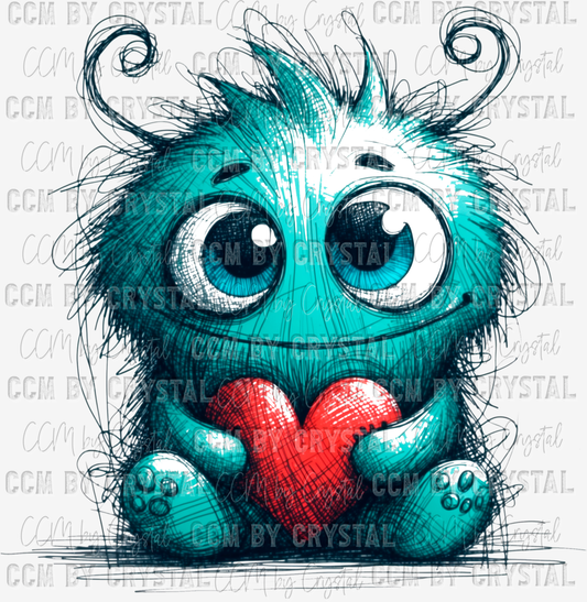 Valentine's Day Monster Ready to Press Transfer
