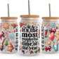 Christmas Most Wonderful Time of The Year UV Transfer 16oz Libby Glass Can Wrap Ready to Apply