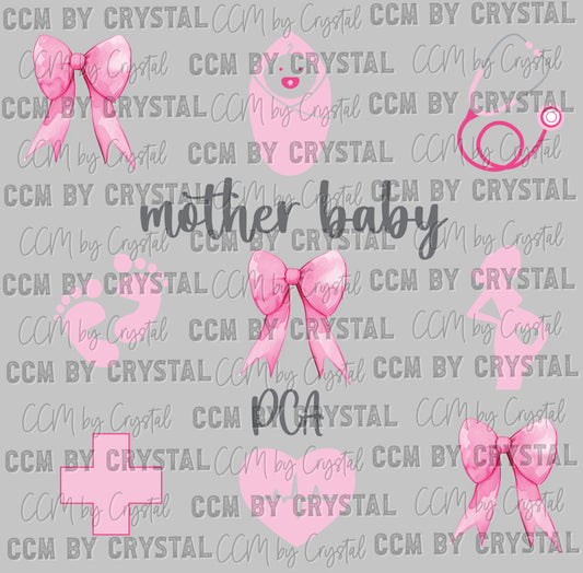 Mother Baby PCA Ready to Press Transfer DTF Transfer Sublimation Transfer