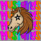 Colorful Mustangs Mascot Ready to Press Transfer DTF Transfer Sublimation Transfer