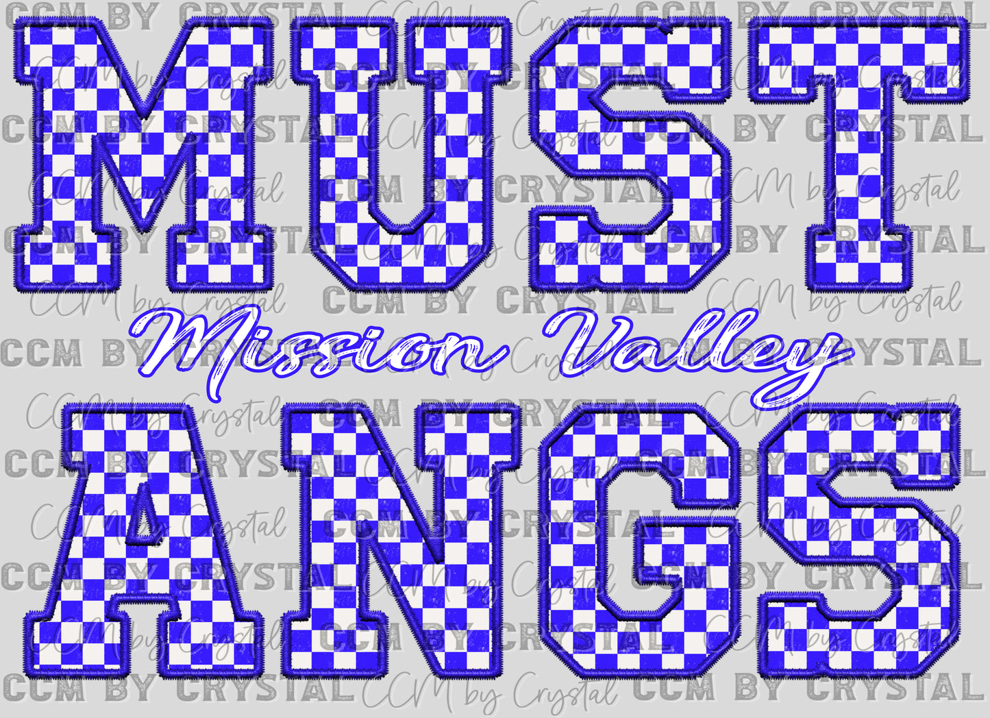 Victoria Mission Valley Mustangs Ready to Press Transfer DTF Transfer