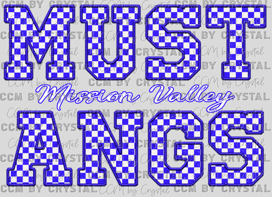 Victoria Mission Valley Mustangs Ready to Press Transfer DTF Transfer