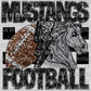 Mustangs Football Faux Sequins Faux Embroidery Ready to Press Transfer