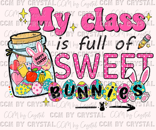 Easter My Class is Full of Sweet Bunnies Ready to Press Transfer