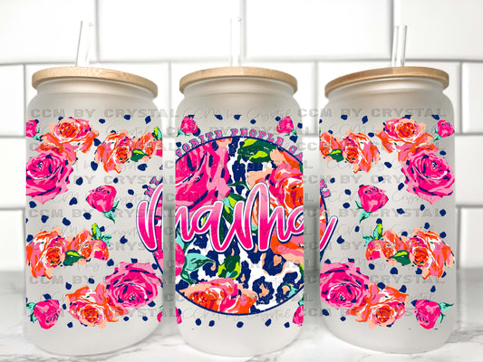 My Favorite People Call Me Mama Mothers Day UV Transfer 16oz Libby Glass Can Wrap Ready to Apply
