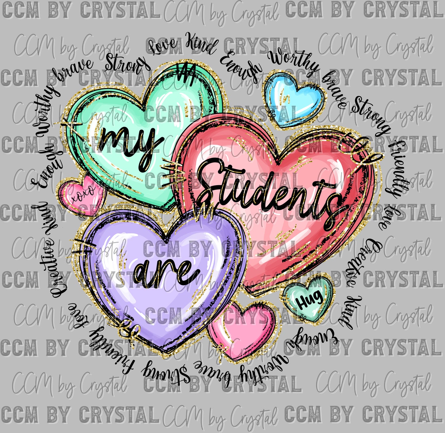 My Students Are Teacher Valentine Day Ready to Press Instant Peel DTF Transfers Sublimation Transfers