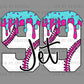 Personalized Baseball Name/Mascot and Ice Cream Drip Number Ready to Press Transfer DTF Transfer Sublimation Transfer