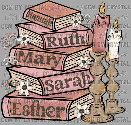 Women of the Bible Christian Ready to Press Transfer DTF Transfer Sublimation Transfer
