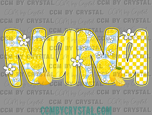 Nana Lemons Summer Ready to Press Transfer DTF Transfer Sublimation Transfer