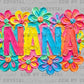 Nana faux fake Texture Floral DTF Transfer Sublimation Transfer