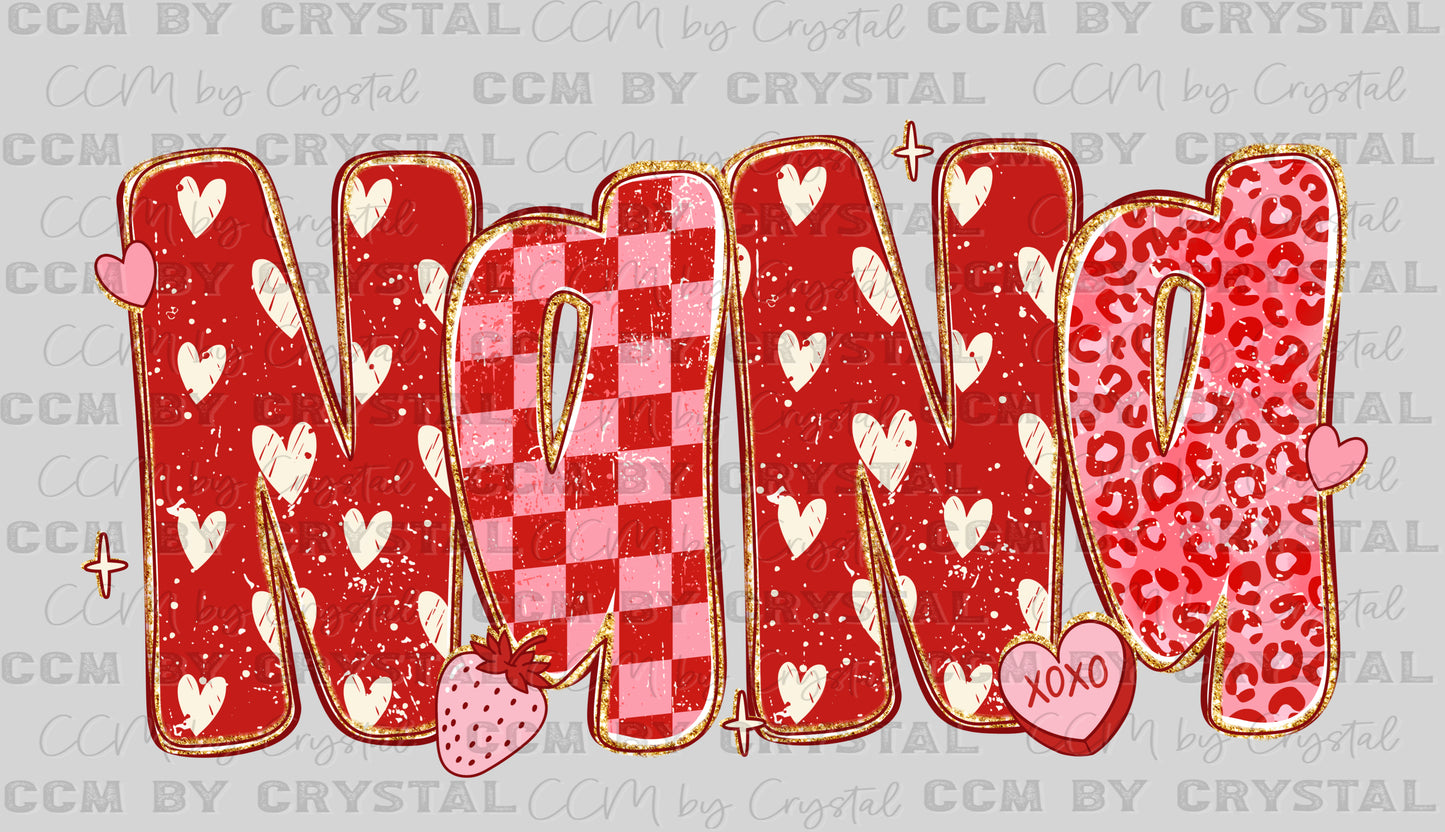Nana Valentines Day Ready to Press DTF Transfers Sublimation Transfers