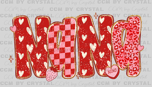Nana Valentines Day Ready to Press DTF Transfers Sublimation Transfers