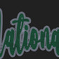 Nationals 2-Color Approximately 11" wide Spangle Transfer