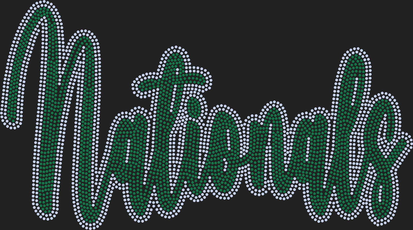 Nationals 2-Color Approximately 11" wide Spangle Transfer