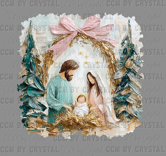 Christmas Manger Religious Jesus Ready to Press Instant Peel DTF Transfers