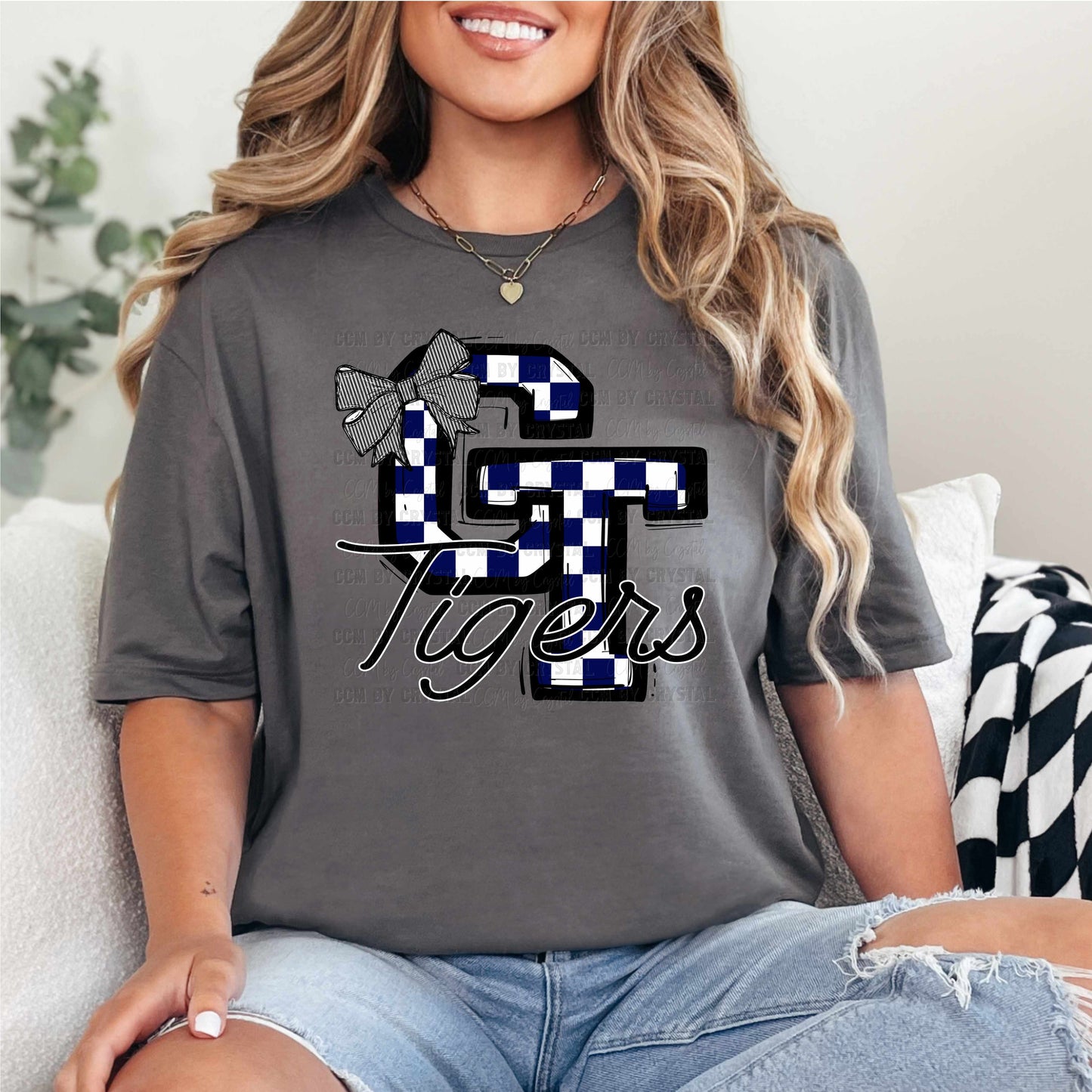 Checkered GT Tigers/Tigerettes T-Shirt