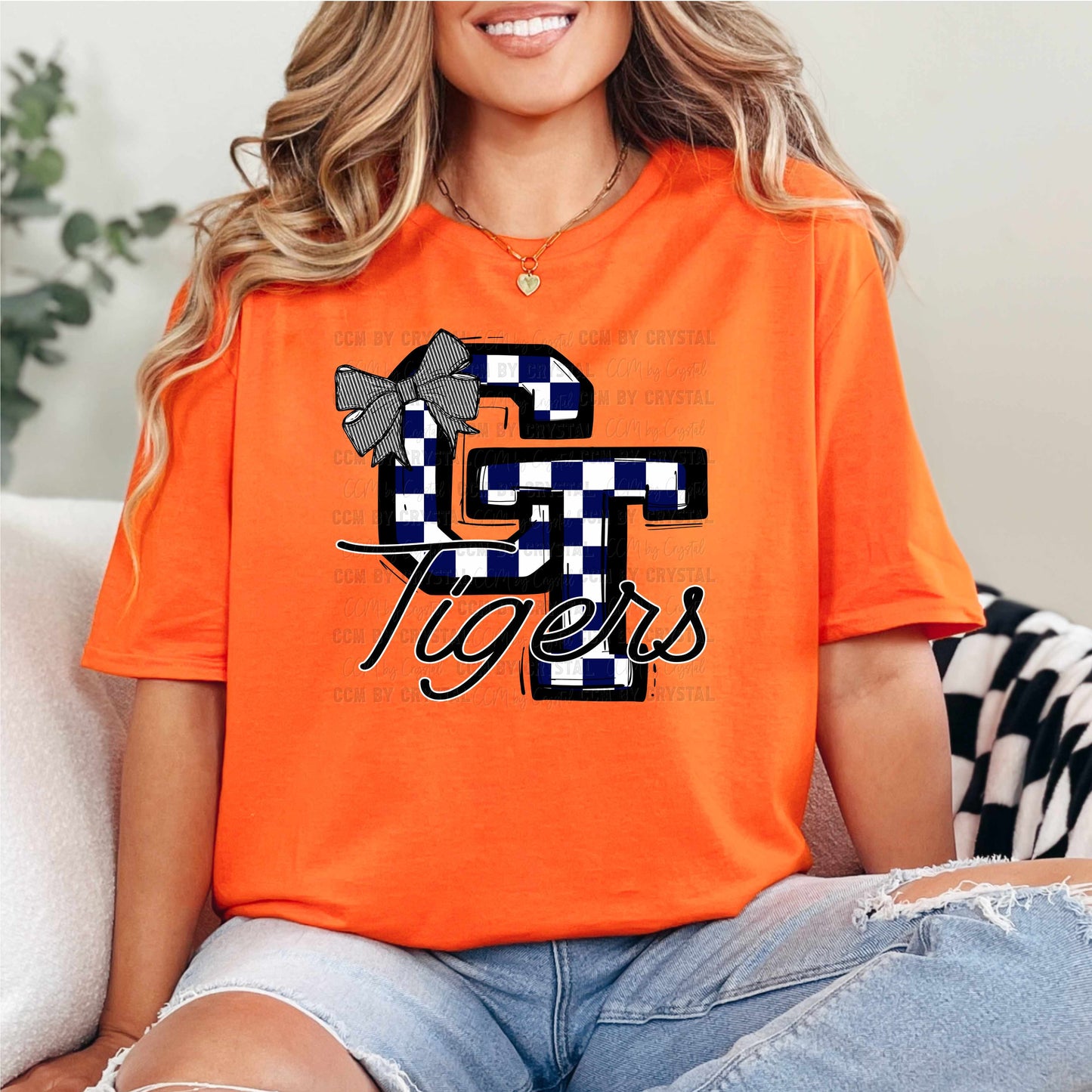 Checkered GT Tigers/Tigerettes T-Shirt
