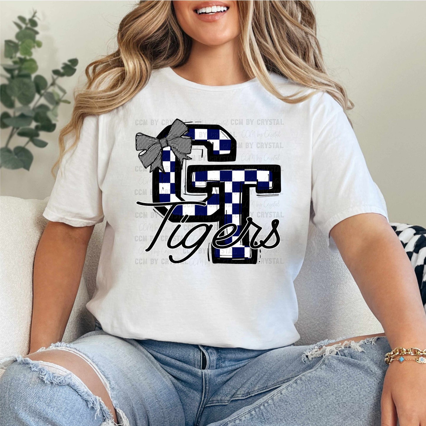 Checkered GT Tigers/Tigerettes T-Shirt