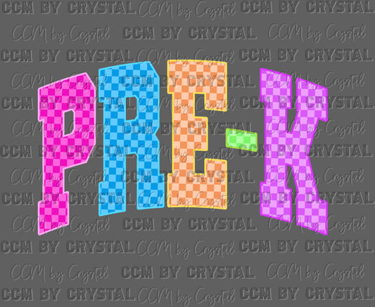 Pre-K Grade Back to School Ready to Press Transfer DTF Transfer Sublimation Transfer