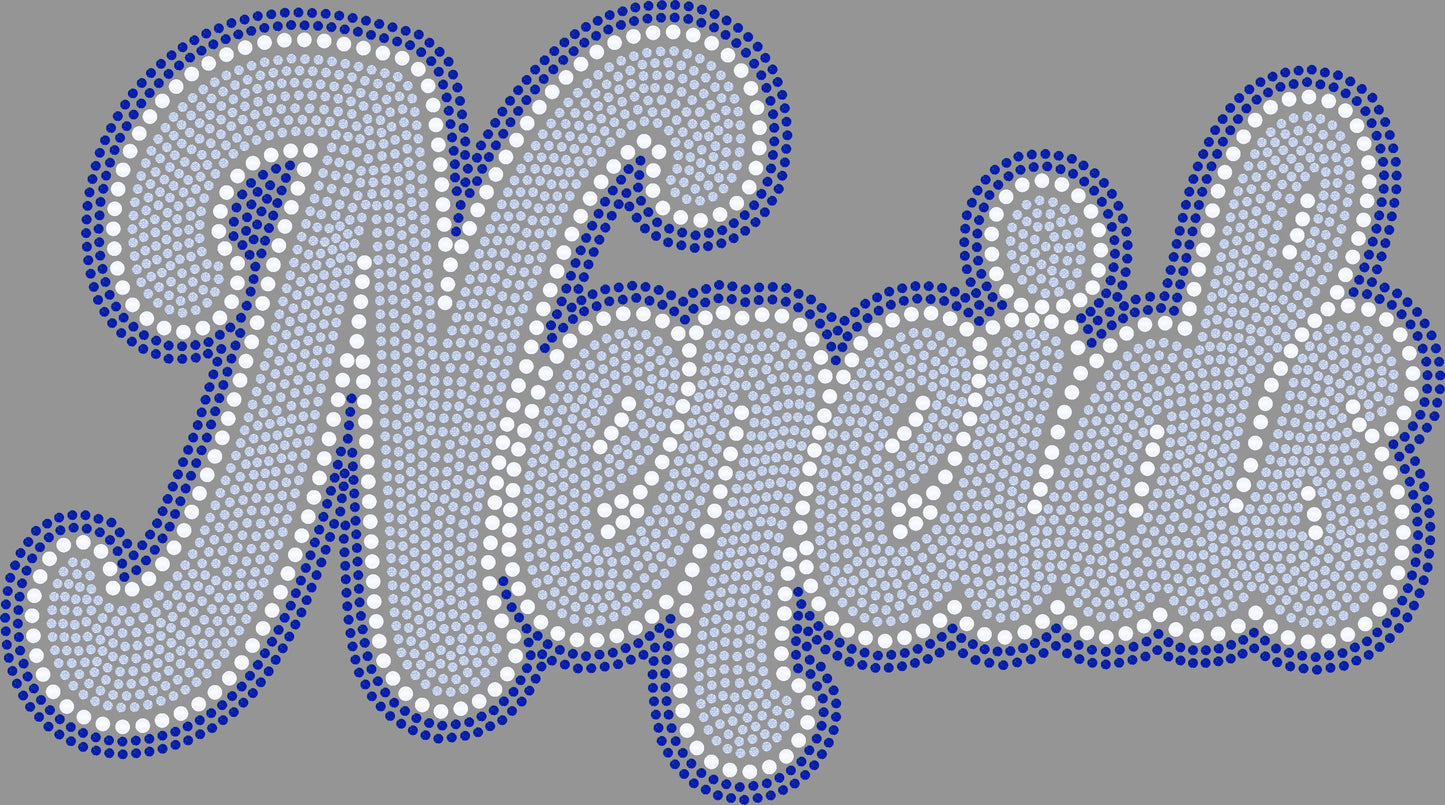 Nereids 3 Color Approximately 11" wide Spangle Transfer