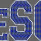 Nes 2-Color Approximately 9" wide Spangle Transfer