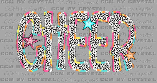 Cheer Girly Polka DTF Transfer Sublimation Transfer