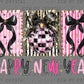 Happy New Year Pink Disco Ball Faux Glitter Ready to Press Transfer DTF Transfer Sublimation Transfer