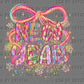 Happy New Year Splatter Ready to Press Transfer DTF Transfer Sublimation Transfer