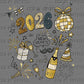 New Year 2026 Faux Glitter Ready to Press Transfer DTF Transfer Sublimation Transfer