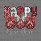 Happy New Year Red Disco Ball Faux Glitter Ready to Press Transfer DTF Transfer Sublimation Transfer (Copy)