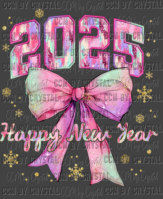Happy New Year 2025 Ready to Press Transfer DTF Transfer Sublimation Transfer