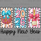 Happy New Year 2026 Ready to Press Instant Peel DTF Transfers Sublimation Transfers