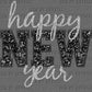 Happy New Year Faux Sequins Ready to Press Transfer DTF Transfer Sublimation Transfer