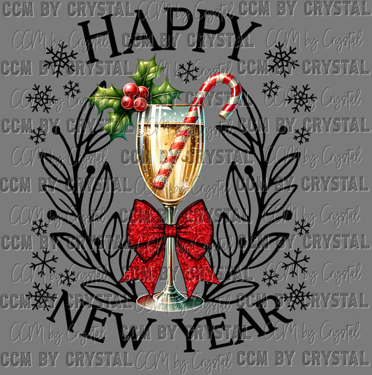 Happy New Year Ready to Press Transfer DTF Transfer Sublimation Transfer
