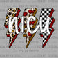 NICU Leopard Lightning Bolts Ready to Press DTF Transfers Sublimation Transfers