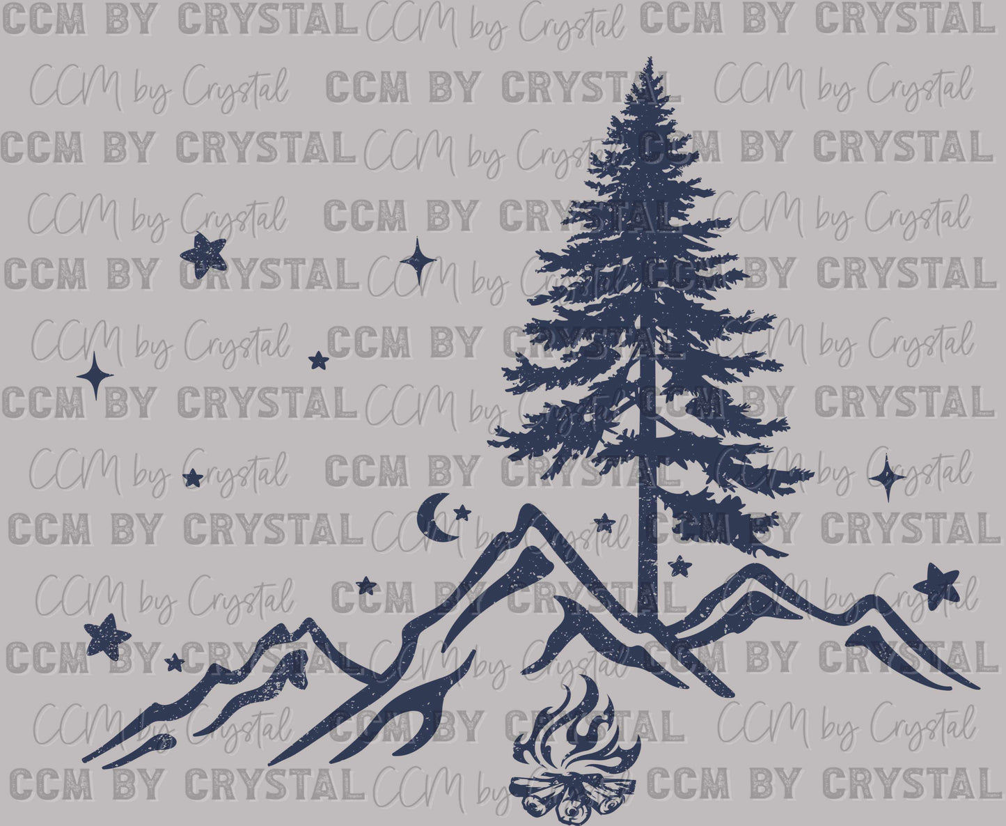 No City Lights Just Camp Fire Nights Pocket Ready to Press Transfer DTF Transfer Sublimation Transfer