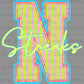 Personalized Letter and Mascot Bright Ready to Press Transfer DTF Transfer