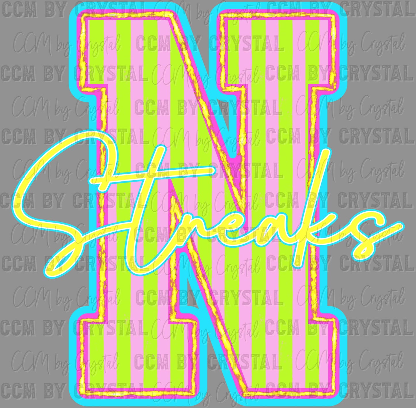 Personalized Letter and Mascot Bright Ready to Press Transfer DTF Transfer