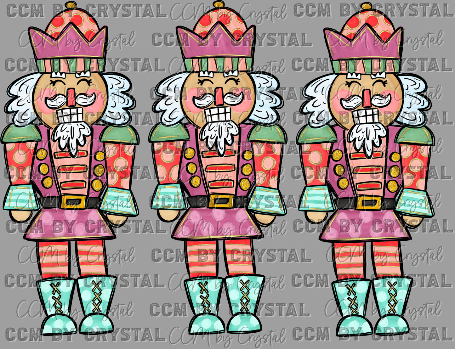 Christmas Nutcrackers UV DTF Transfer Sticker Ready to Apply
