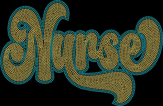 Nurse 2-Color Approximately 11" wide Spangle Transfer