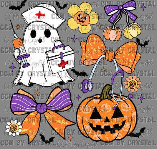 Nurse Halloween Ready to Press Transfer DTF Transfer