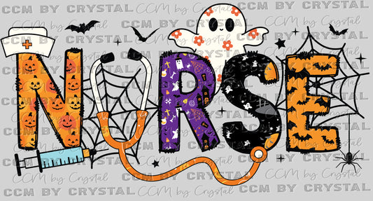 Halloween Nurse Ready to Press Transfer DTF Transfer Sublimation Transfer