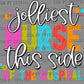 Christmas Jolliest Hospital Nurse Ready to Press Transfer DTF Transfer Sublimation Transfer