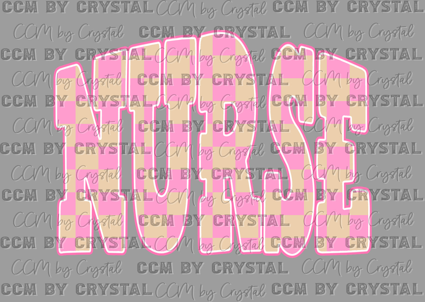 Pink Checkered Ready to Press Instant Peel DTF Transfers Sublimation Transfers
