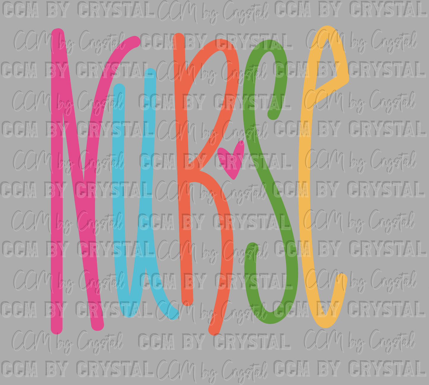 Nurse Colorful DTF Transfer Sublimation Transfer