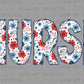 Nurse Floral Fourth of July 4th Patriotic Ready to Press Transfer DTF Transfer Sublimation Transfer