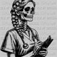 Living Life Making My Rounds Nurse Doctor Pocket Skellie Skeleton Ready to Press DTF Transfer Sublimation Transfer